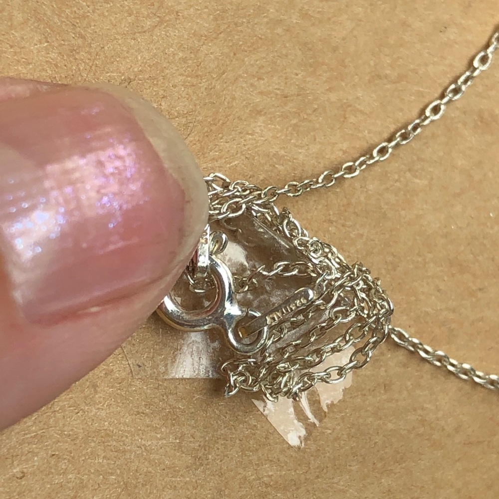 Sterling Silver Clear CZ Floating Gem Infinity Necklace EUC - Picture 10 of 10